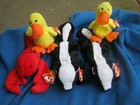 TY 1993 Pinchers, 1994 (2) Quackers 1995 (2) Stinky PVC Pellets RETIRED — photo 1
