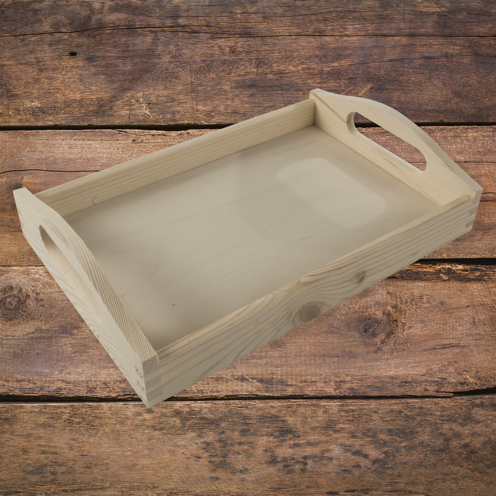 Small Wooden Unpainted Tray 30x20cm Candle Breakfast Tea Cofee Snack Table Plate
