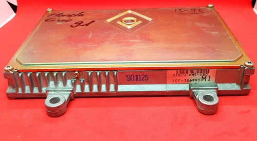 ECU UNIT CONTROL MOTOR HONDA CIVIC 1988 37820-PM5-X80 USED OEM (IS-42) - Picture 2 of 5