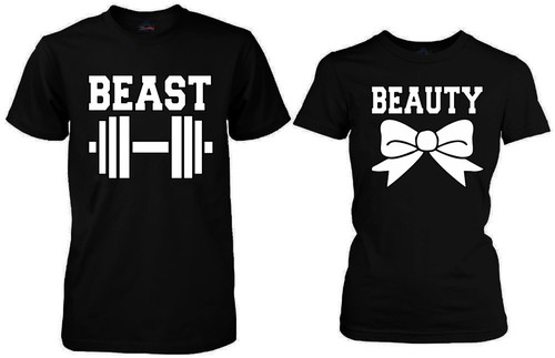 Beauty and Beast Couple Matching T 
