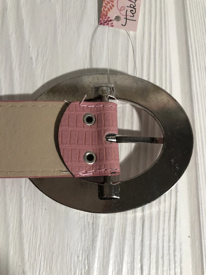 Cinturón rosa cosquillas hebilla estrás para mujer S M nuevo con etiquetas pequeño mediano Foto 2 de 4