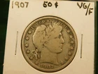 1907    Barber Half Dollar  Item # 8178
