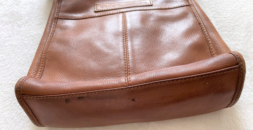 Fossil 1954 Classic #75082 Vintage Tan Genuine Leather Shoulderbag Messenger Bag - Picture 4 of 7
