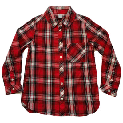 ONE BXWD Girls Red Black Ivory Plaid Holiday Shirt/Blouse Size S Nordstrom  NWOT | eBay
