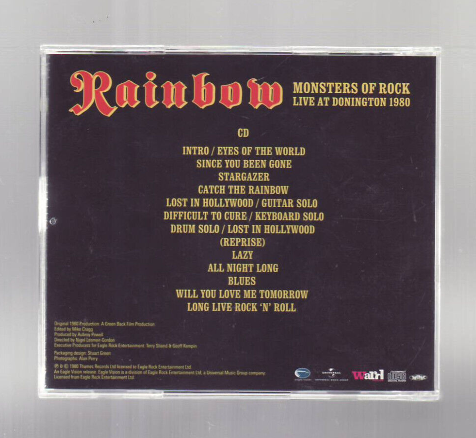 CD) RAINBOW - Monsters Of Rock Live At Donington 1980 / 2 CD CD) RAINBOW - Monsters Of Rock Live At Donington 1980 / 2 CD