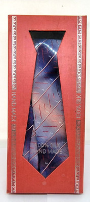 HD HAI DIEP 100% Silk TIE Hand Made PURPLE BLUE PINK NEW IN BOX