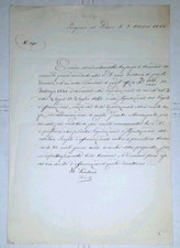 COLLEZIONE DOCUMENTI ANTICHI: Lettera Prefilatelica  1864 Savignano Sul Panaro