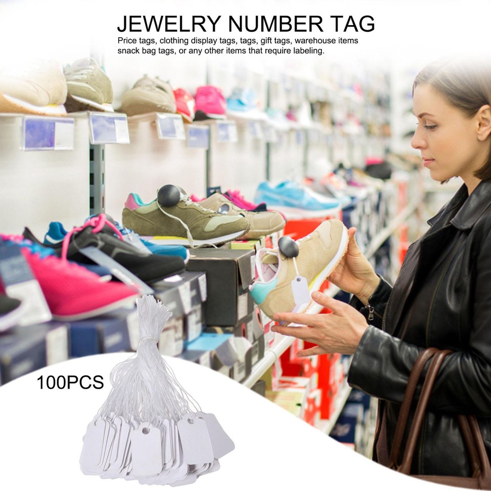 Merchandise Price Tags w/ String Retail Jewelry Strung Small Large | eBay