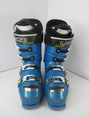 Lange Race RS SC 90 Downhill Ski Boots Blue Hard Shell w