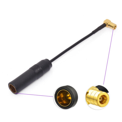 DAB+Car Radio Aerial DIN Female to SMB Female Cable RG174 60CM For Alpine Stereo