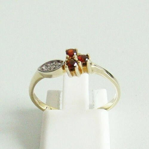 Echtschmuck-Ringe aus Edelstein Granat Cluster