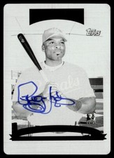 2006 Topps Black Printing Plate Reggie Sanders Auto 1/1 Kansas City Royals #348