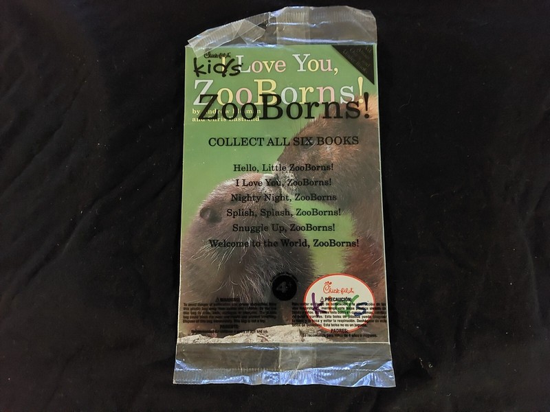 Chick-Fil-A Kid's meal ZooBorns books. "I Love You, ZooBorns!"