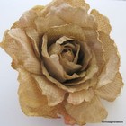 Large 5" Beige Tan  Rose Flower Hair Clip, Wedding,Prom,Bridal,Hair Accessory — photo 4