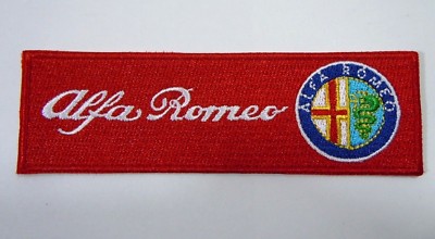 ALFA ROMEO Iron-On Automotive Car Patch 4.5'' Strip - Original Design Patch