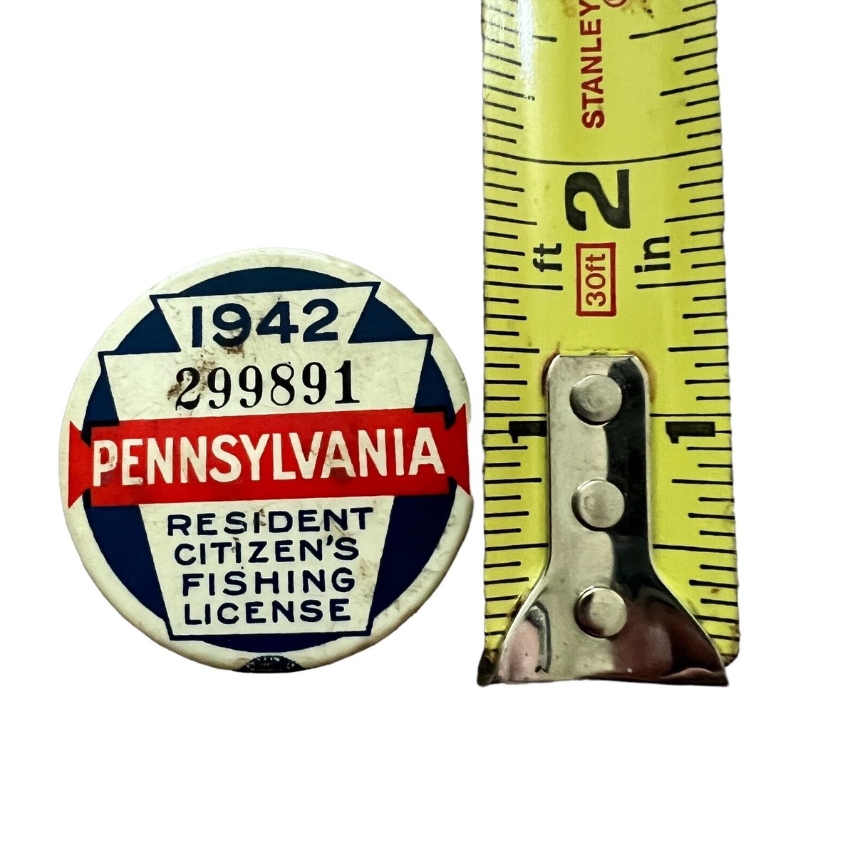 Ancien permis de pêche de résident Pennsylvanie - 1940 et 1941
