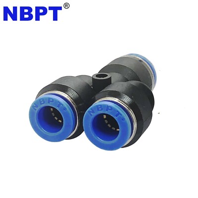 1/2 OD Equal Union Y One Touch Push to Connect Yee Fitting 3 pcs