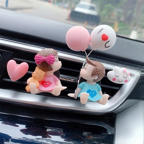 Car Aromatherapy Diffuser Decorative Vents Freshener Perfume Clip Cute Couple - Bild 15 von 16