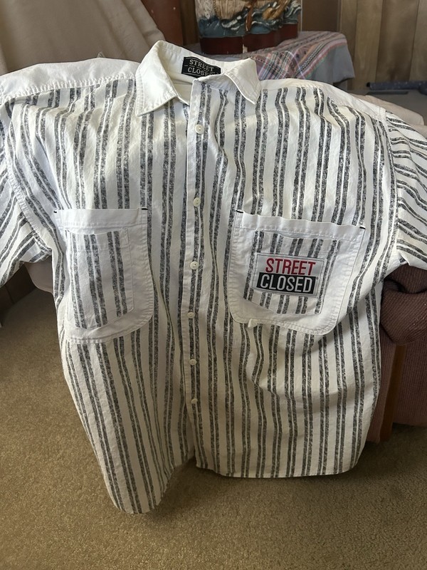 VTG Street Closed Shirt Single Stitch Mens Large Button Up