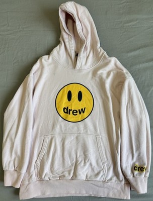 DREW HOUSE Justin Bieber Mascot Smiley light pinkPullover Hoodie Size medium 