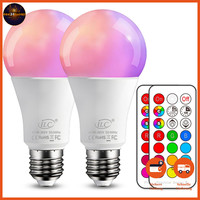 Led Leuchtmittel Rgbw 10W E27 Dimmbare Farbige Lampe 2Er Pack Mit Fernbedienung