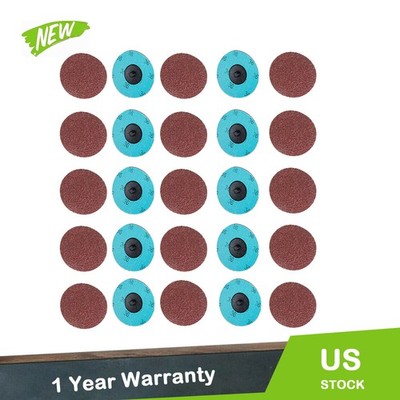 25PCS 3 inch Aluminum Oxide Roll Lock Die Grinder Sanding Grinding Disc 36 Grit