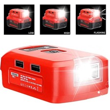 Battery Adapter Dual USB Charger for Craftsman V20 Battery w/Led Light DC Port