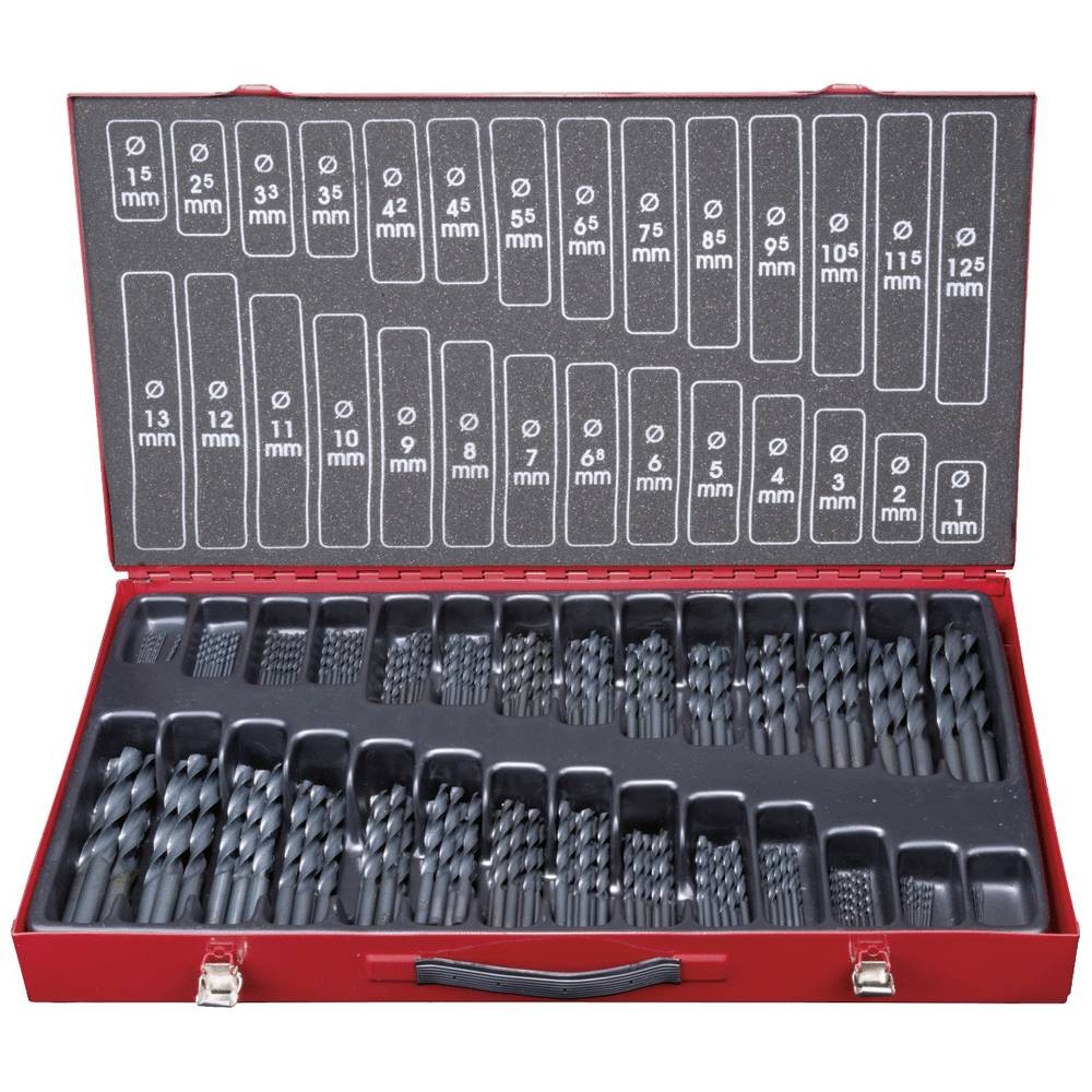 Foret métal 1mm 1.5mm 2mm KS Tools 3301650 coffret de forets HSS-R hélicoïdal