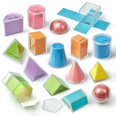 TOMMYHOME Geometric Shapes Manipulatives, 16pc Solids Set Folding...