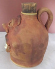 Ugly Face Jug Pottery Pottery Signed Stamped Red Clay Terra Cotta 6" — photo 2