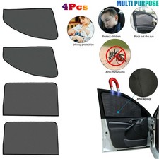 4X Magnetic Car Side Front Rear Window Sun Shade Cover Mesh Shield UV Protection