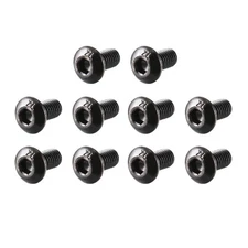 M3 x 6mm Thread 10.9 Alloy Steel Button Head Hex Socket Cap Screw Bolt 100pcs