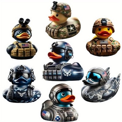 Unique Resin Duck Veteran Tribute Duck Armed Forces Handicraft Car Party Decor