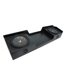 04-15 Fits Nissan Titan King Crew Kicker CompR CWR10 Dual 10" Rhino Sub Box