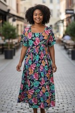 Vintage Diane Von Furstenberg Sz L  The Color Authority Colorful Floral Dress