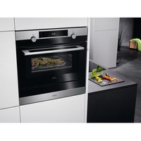 AEG KMK565060X Built-In Combination Microwave Oven, Stainless Steel/Black NEW