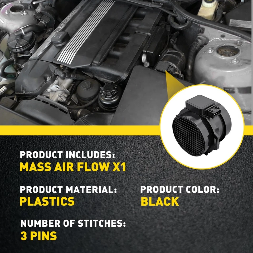 For Bmw 3 (E46), 5 (E39), 7 (E38) Series / Z3 E36 Mass Air Flow Sensor Meter Maf - Image 3 of 4