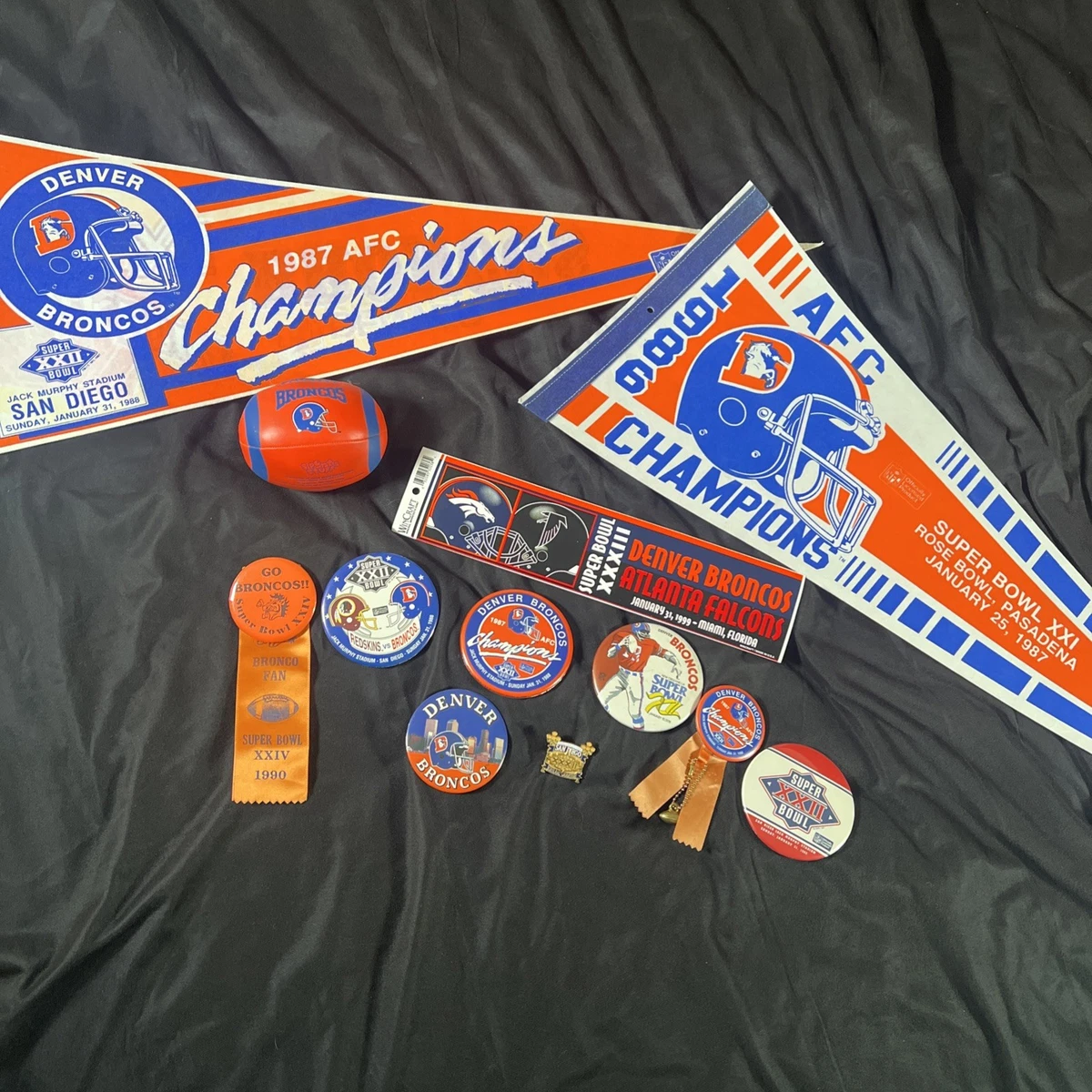 Football Denver Broncos Vintage Sports Pennants and Flags for sale