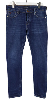 Scotch & Soda Ralston Jeans Herren W31/L32 Blau Slim Schnurrhaare Knopf Stretch