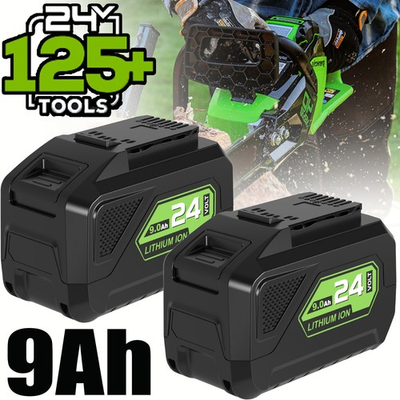 #ad #ad 2Pack 24V 9.0Ah Lithium ion Battery For Greenworks G 24 24Volt 29852 29842 29322 $70.00