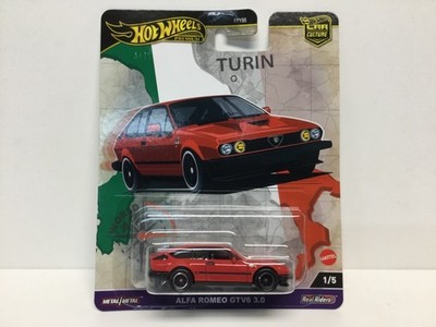 2024 HOT WHEELS PREMIUM CAR CULTURE - WORLD TOUR ALFA ROMEO GTV6 3.0 - 1/5 , RED