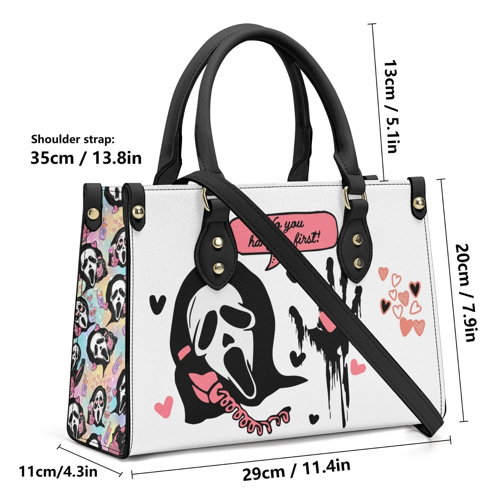 Ghostface Scream Leather Handbag