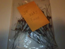BUSSMAN BUSS MDA 3 FUSE 3 AMP CERAMIC 250 VOLT MDA3 PIGTAIL ENDS LOT OF 30
