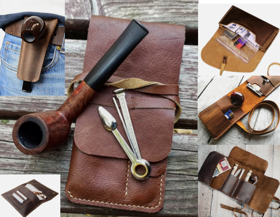 cigarette tobacco pouch personalize smoking pipe bag Cigarette Tobacco Pouch holder pocket Leather  MY1