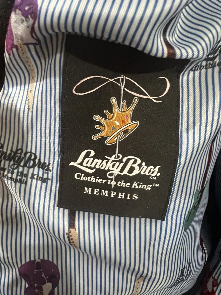 Lansky Bros Vest Singer Guitars Clothier To The King Lining LARGE Elvis Presley - Image 4 of 4