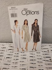 VOGUE EASY OPTIONS VINTAGE PATTERN 9427 WOMEN'S DRESSES SIZE 6-8-10  NEW-UNCUT