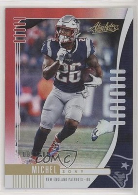 2019 Panini Absolute Red Spectrum 85/100 Sony Michel #2 db5