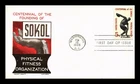 US COVER SOKOL CENTENNIAL PHYSICAL FITNESS FDC SCOTT 1262 KEN BOLL CACHET CRAFT
