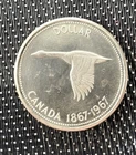 1967, Canada 1 Dollar Silver Coin 80%, Queen Elizabeth, Centennial, Estate Sale.