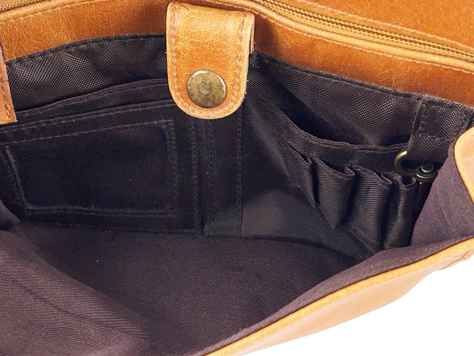 Vintage 70s Artisan Patchwork Leather Crossbody P… - image 10